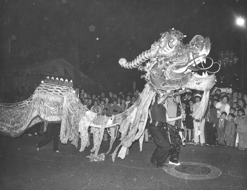 A golden dragon rings in the Year of the Boar in L.A.’s Chinatown.
