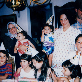 Family portrait of an Arab American family in Los Angeles.