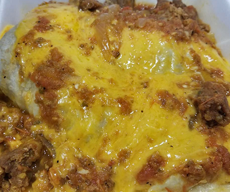 Hollenbeck burrito with cheese