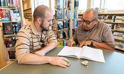 Tutor and learner at literacy center