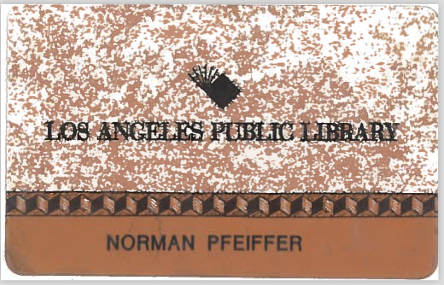 Pfeiffer has kept the library card presented to him in 1993 featuring the chevron design. “I treasure it,” he said.