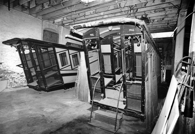 Angels Flight in storage, 1978