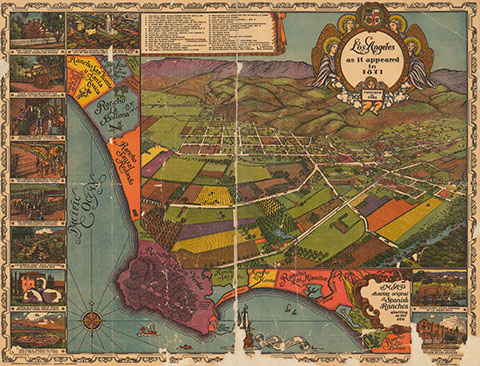Map of Los Angeles as it appeared in 1871