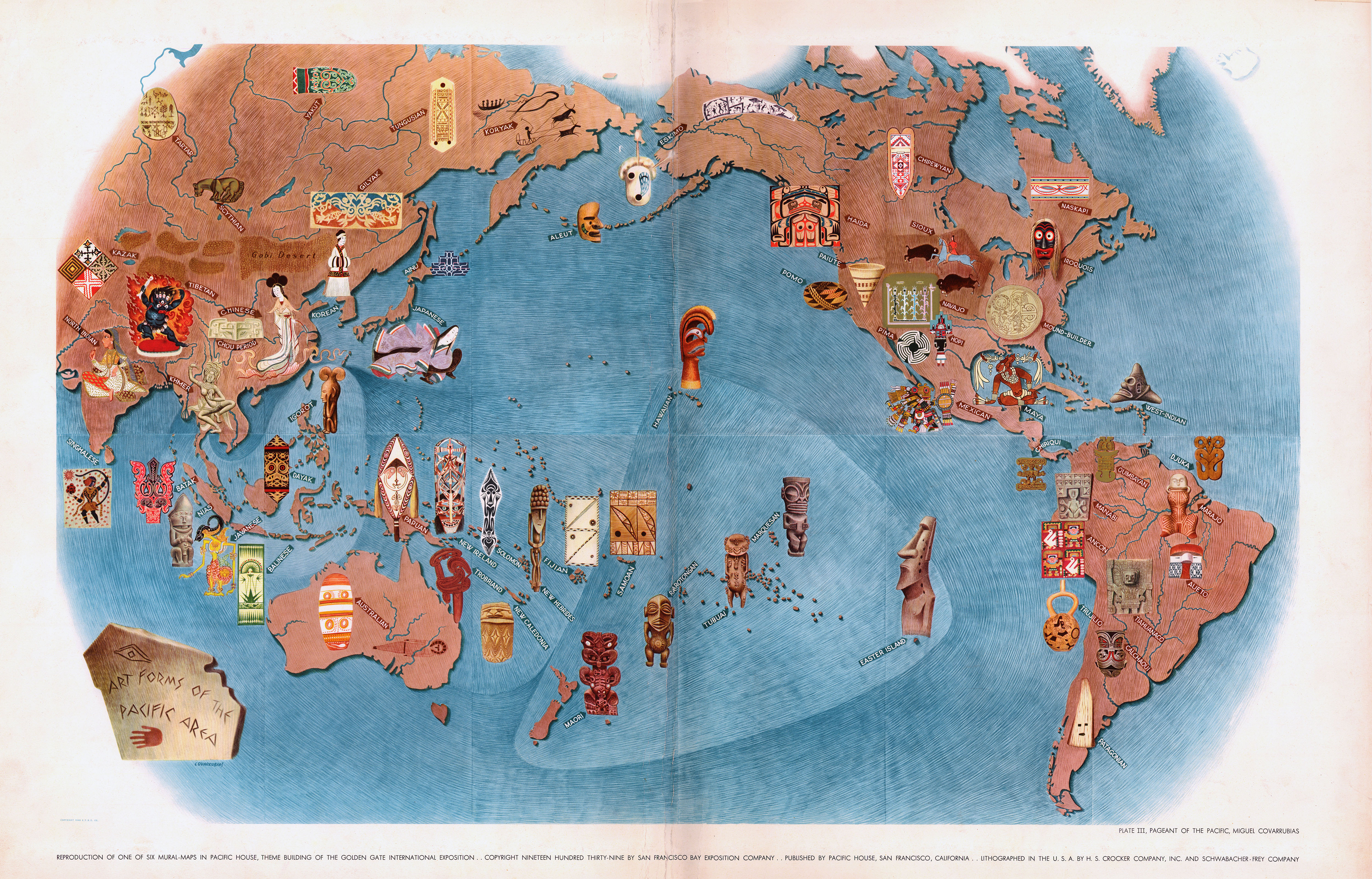 Pictorial Map: Art Forms of the Pacific