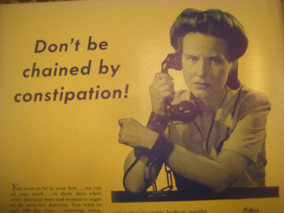 Advertisement "Don't be chained by constipation."