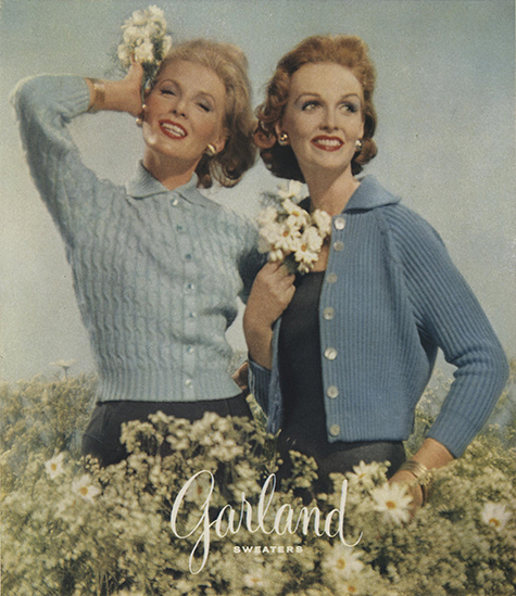 two women wear light blue sweaters