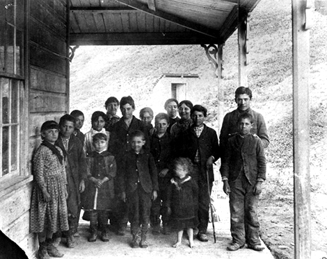 Group photograph of the first class of the first public school in the San Fernando Valley
