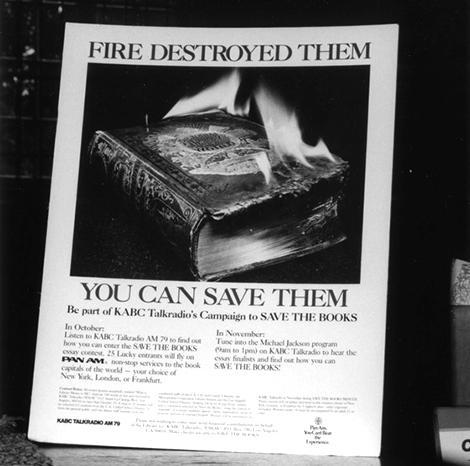 KABC Talkradio and PAN AM sponsored a Save the Books essay contest which resulted in a printed compilation