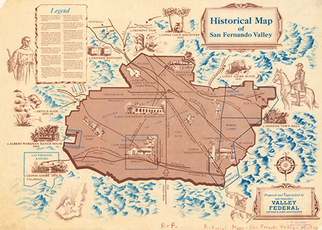Historical map of the San Fernando Valley