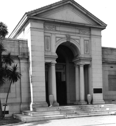 Mausoleum in the  Hollywood Memorial cemetery founded in 1899 