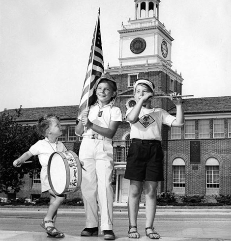 Valley drum, fife and flag delegation - Peter Paulson, 4, Andy Fogliano, 8, and David Paulson, 8