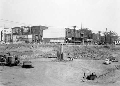 Construction of the 101 near the Garnier Building