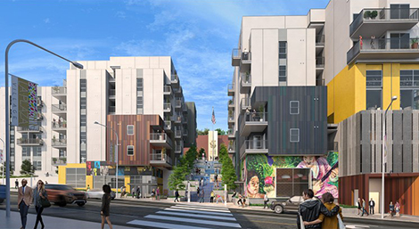 La Plaza Village, rendering courtesy of Johnson Fain