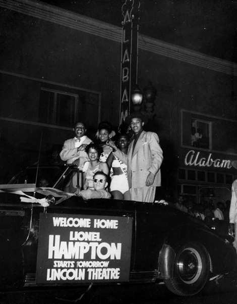 Lionel Hampton outside Club Alabam