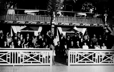 A view of the luxurious interior of Club Alabam