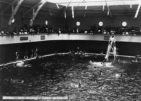 indoor swimming pool in Long Beach 1920