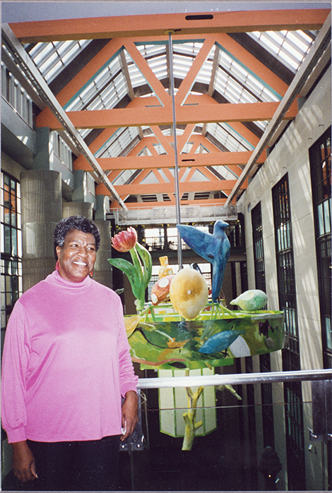 Octavia Butler in Central Library, 1995