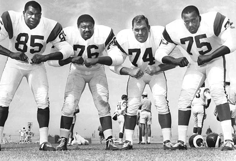"Fearsome Foursome", Lundy, Grier, Olsen and Jones