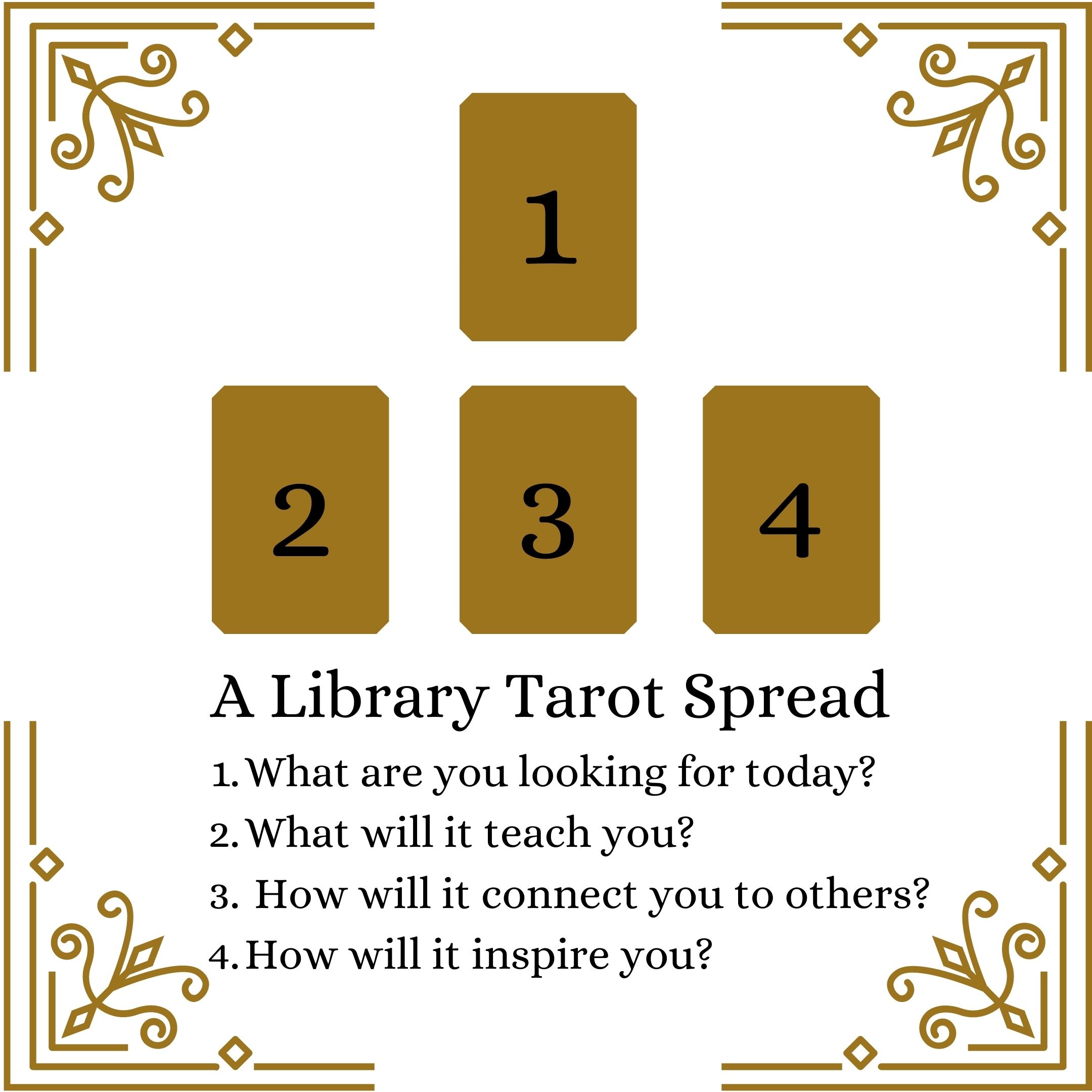 gold and white tarot spread