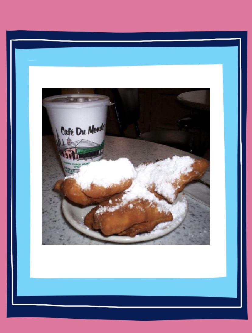beignets with a coffee