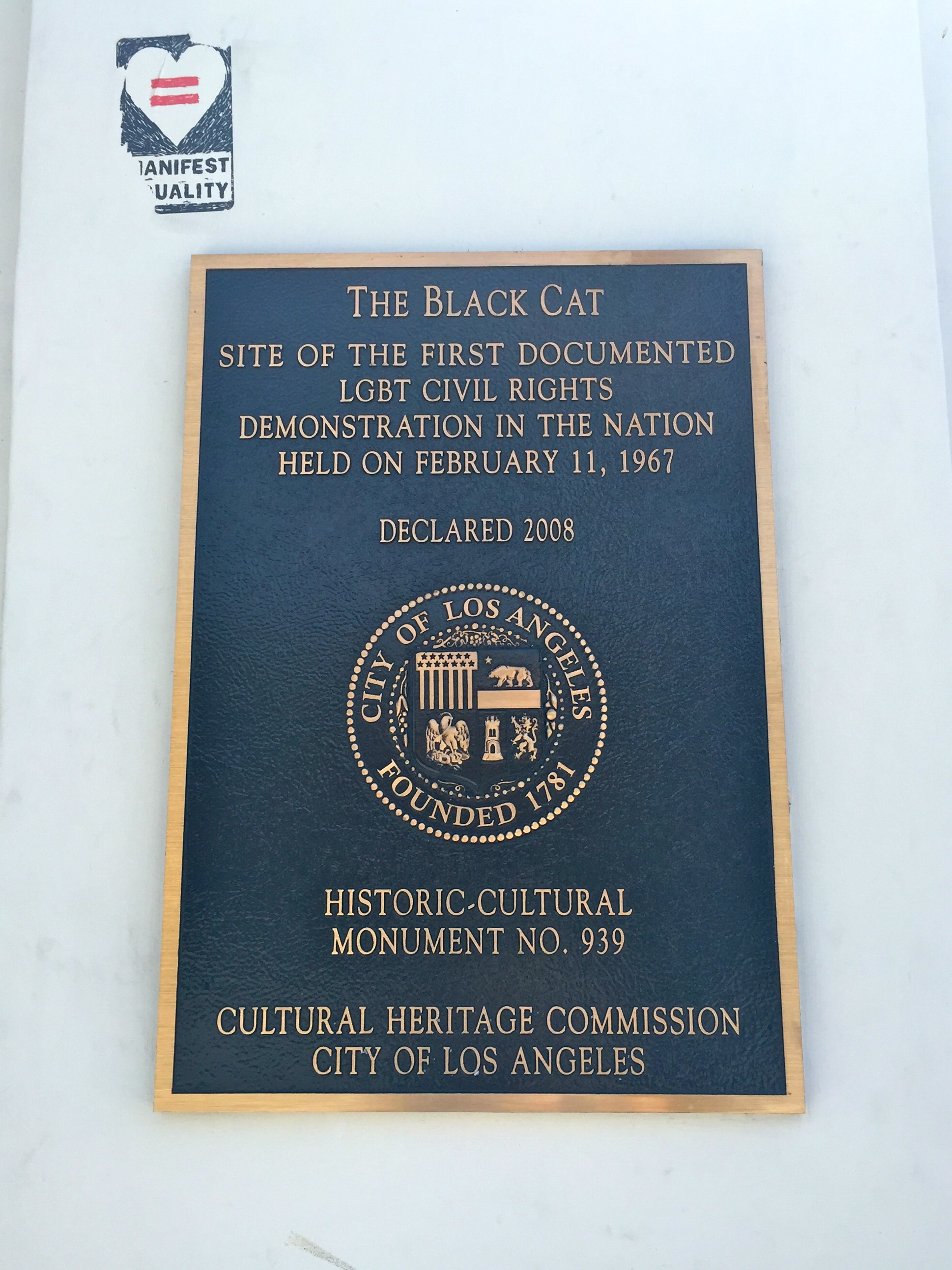 The Black Cat plaque