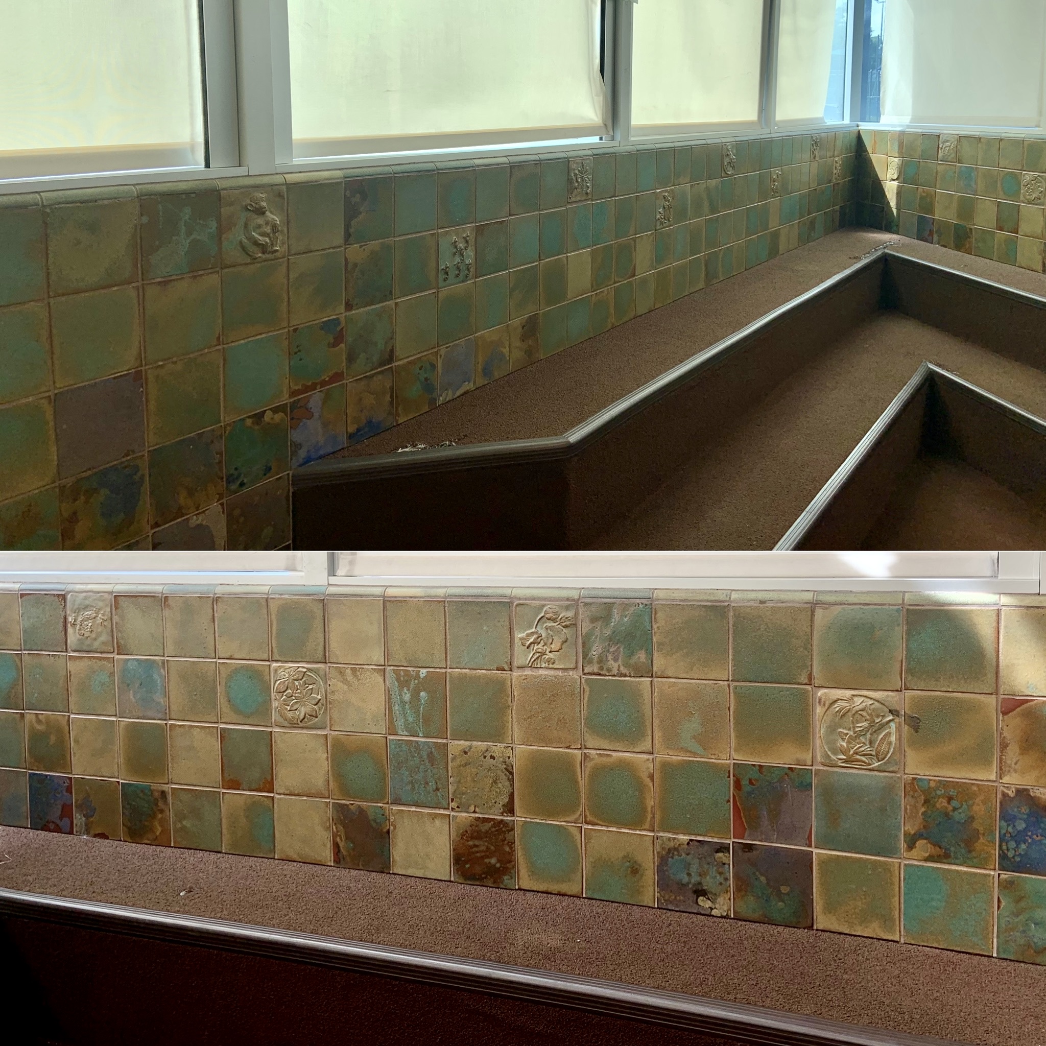 Cha-Rie Tang tiles in the Children’s Reading Area, Exposition Park - Dr. Mary McLeod Bethune Regional Branch. Photo credit: Catherine Sturgeon