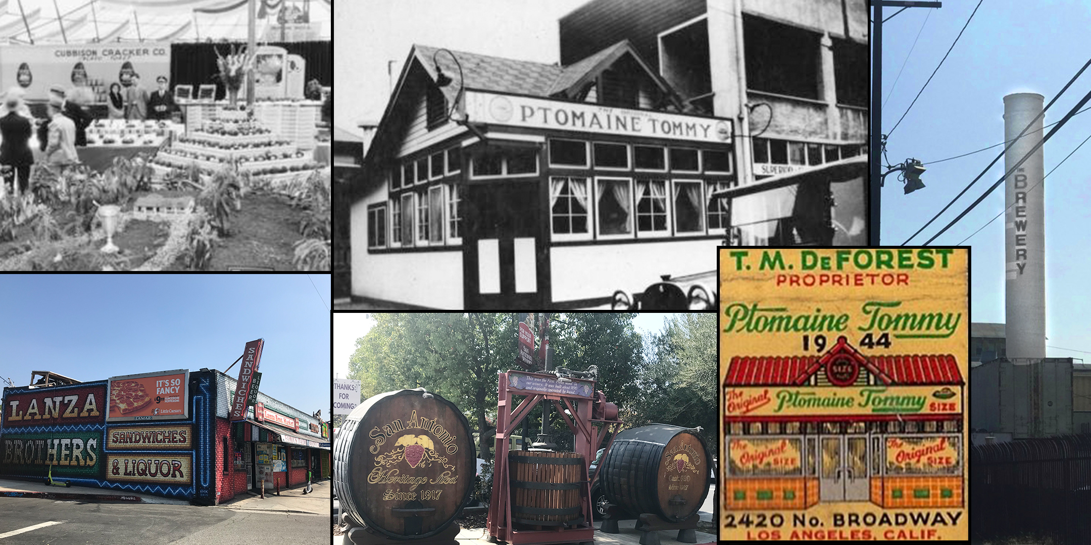 Historical photos, l-r: Cubbison Cracker Co. at Avocado Show in Whittier