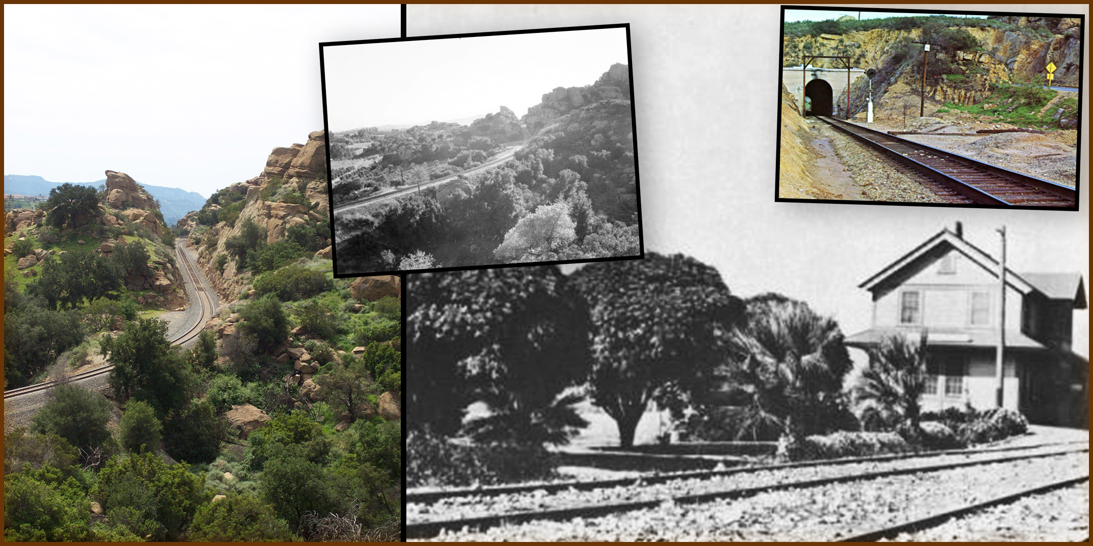  Train tracks running through Santa Susana Pass in Chatsworth 