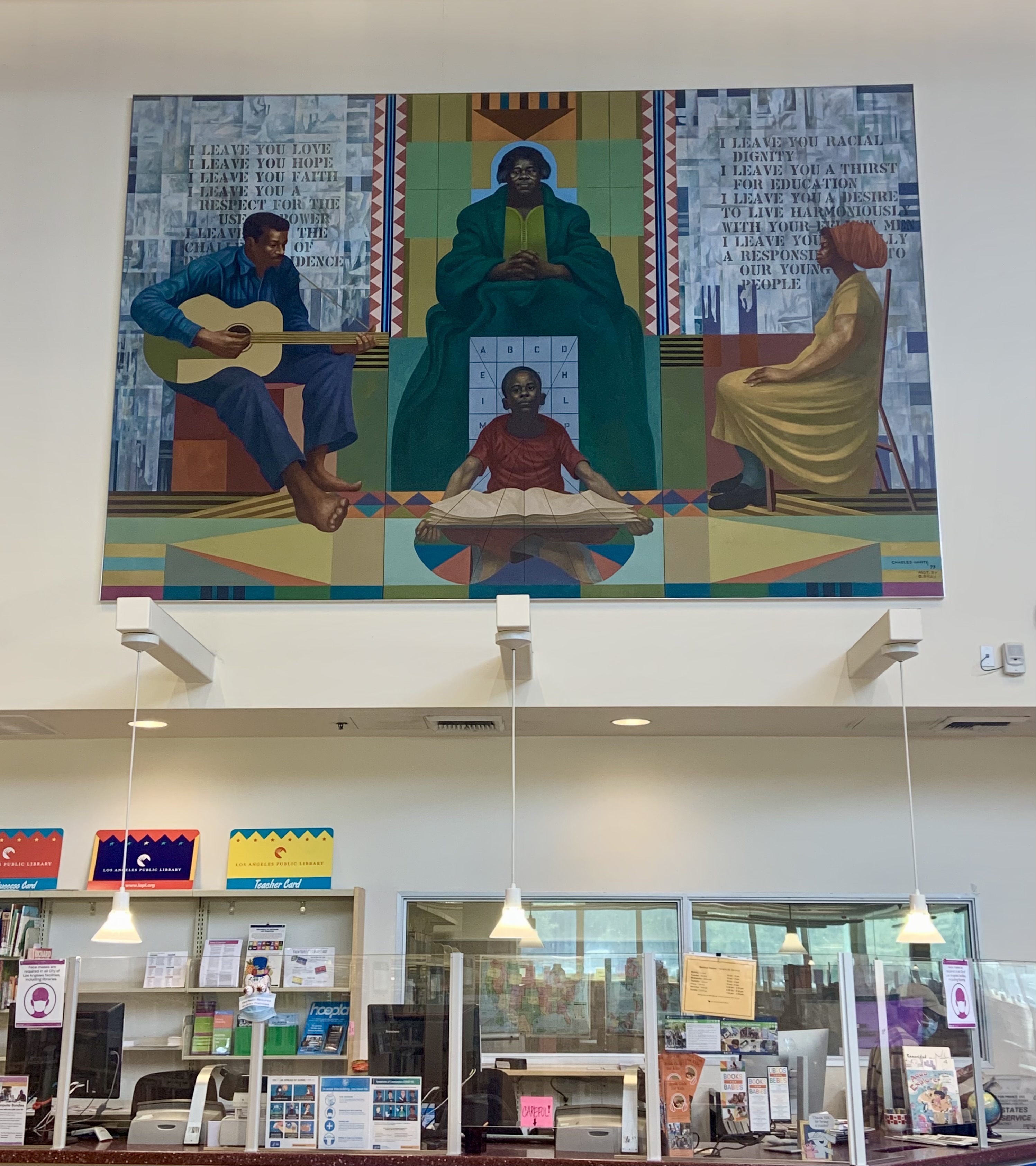 Charles White, Mary McLeod Bethune mural in the Exposition Park