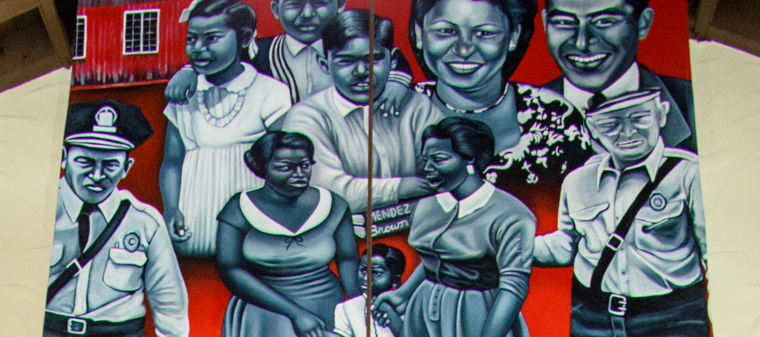 top portion of the mural