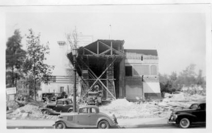 View of demolition of the library (from Ivar Avenue side) 