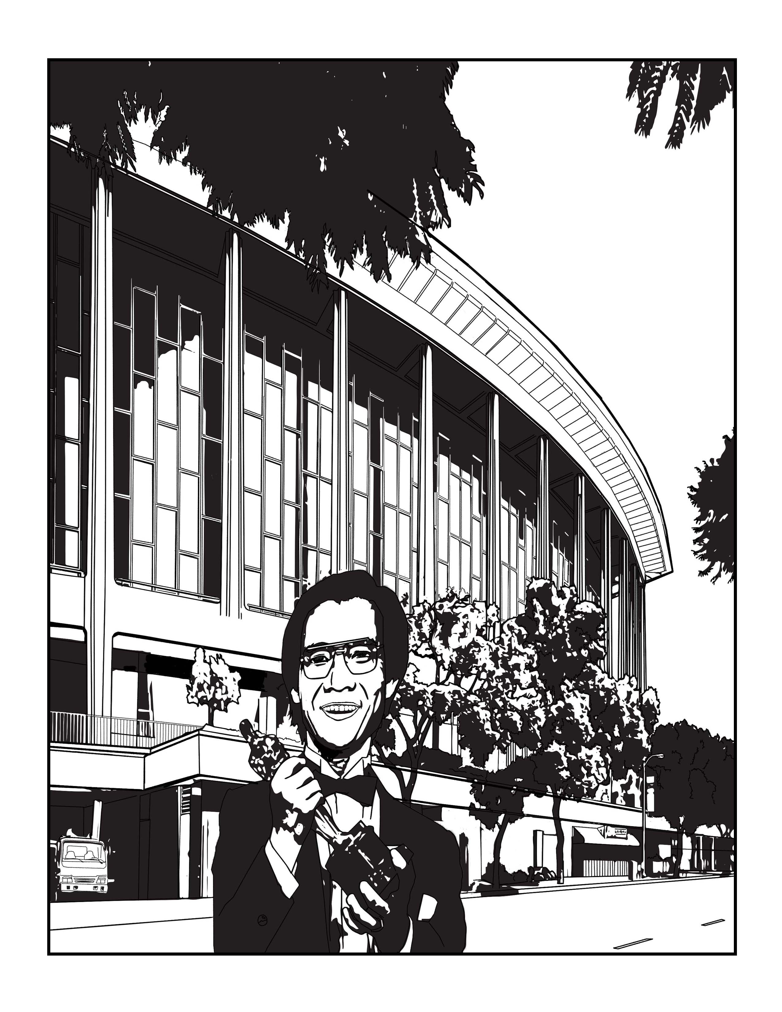 coloring book page of Haing Somnang Ngor