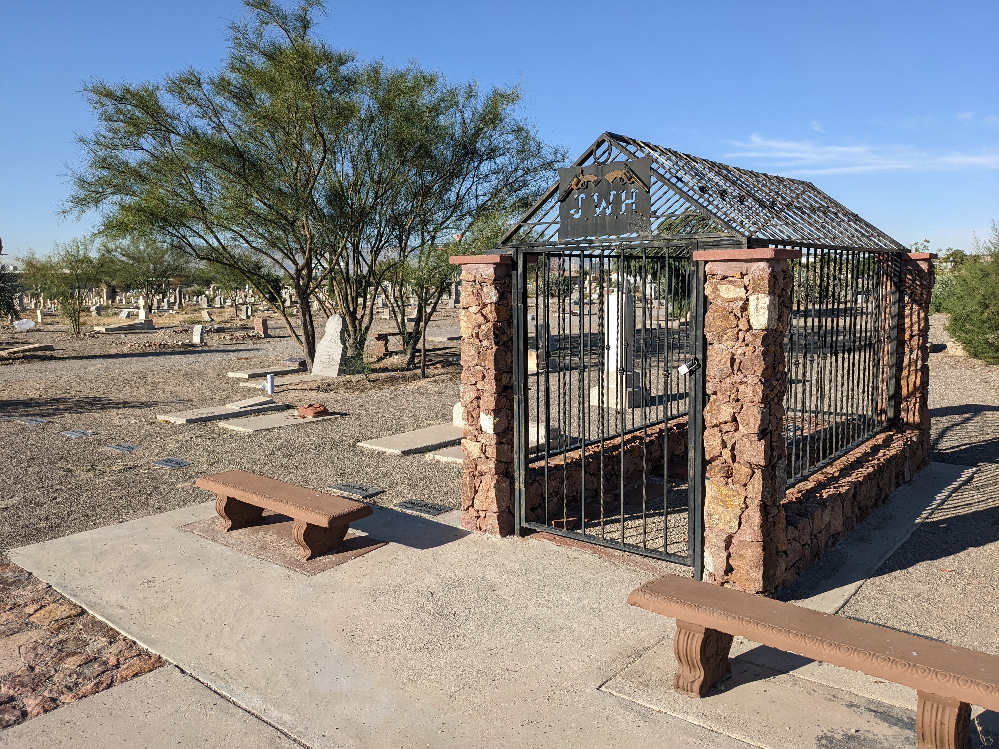 The grave of John Wesley Hardin in Concordia Cemetery