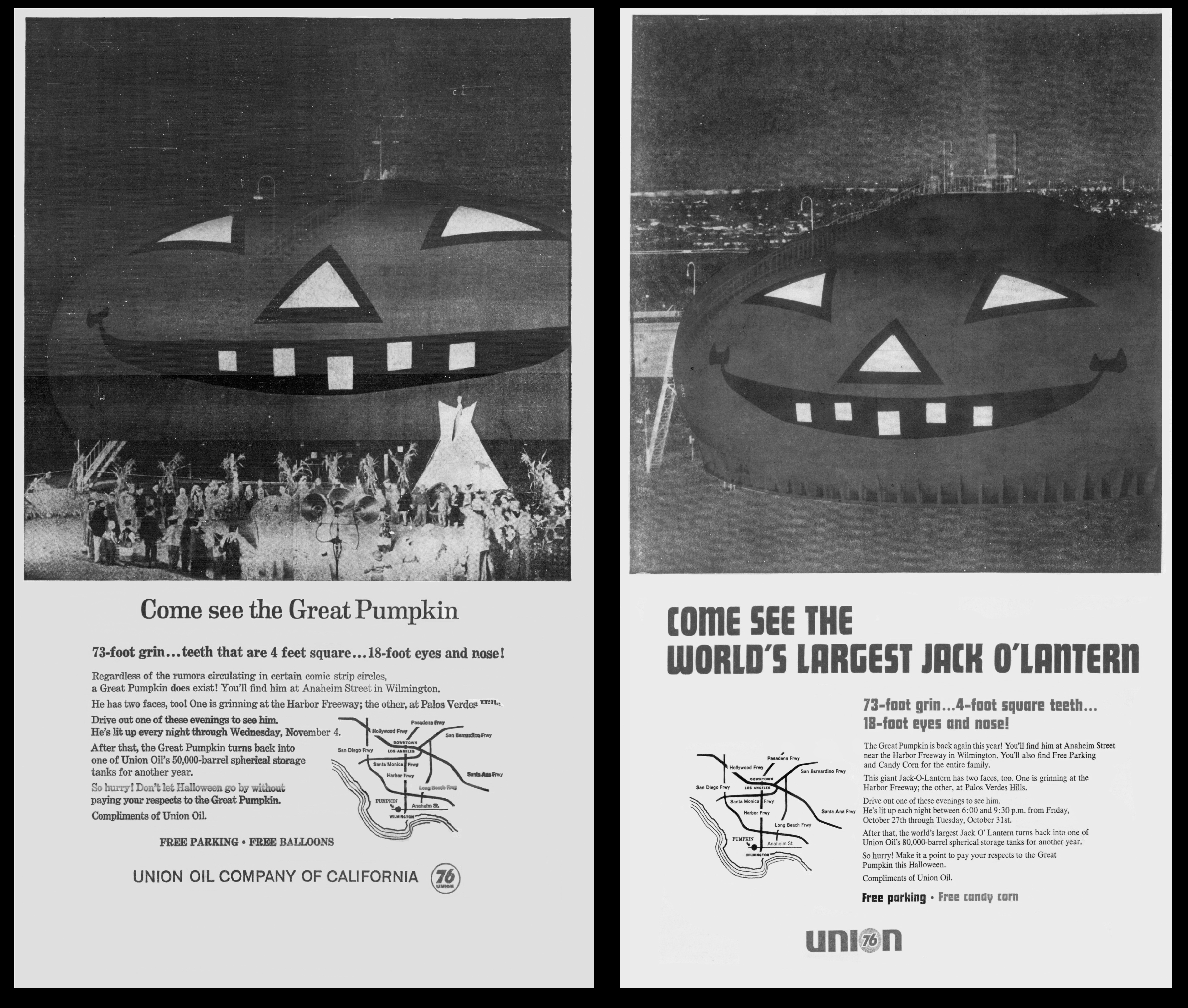 Showing both the 1964 (left) and the 1968 (right) invitation that appeared in the Times and the Herald-Examiner