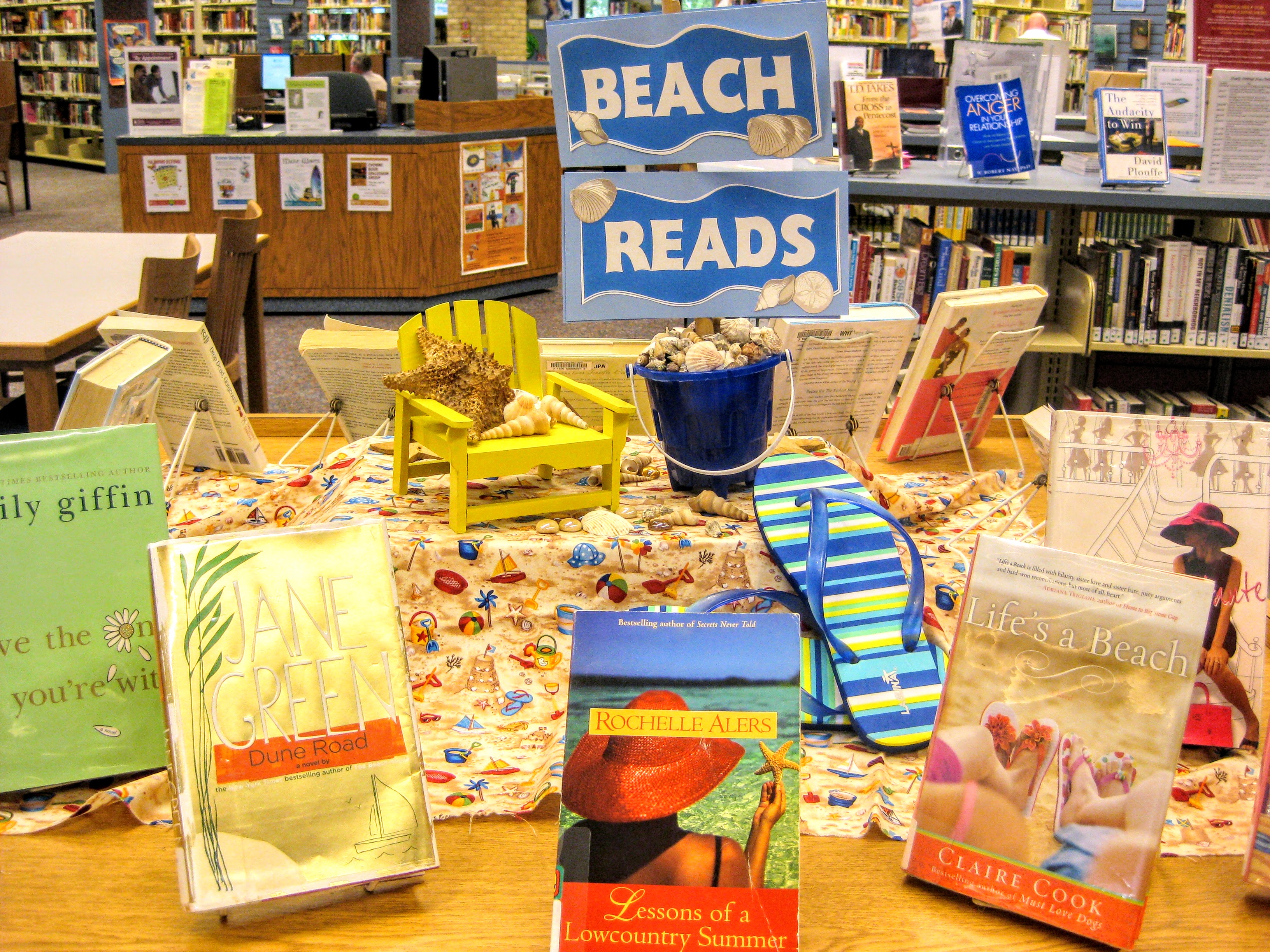 Beach Reads library display