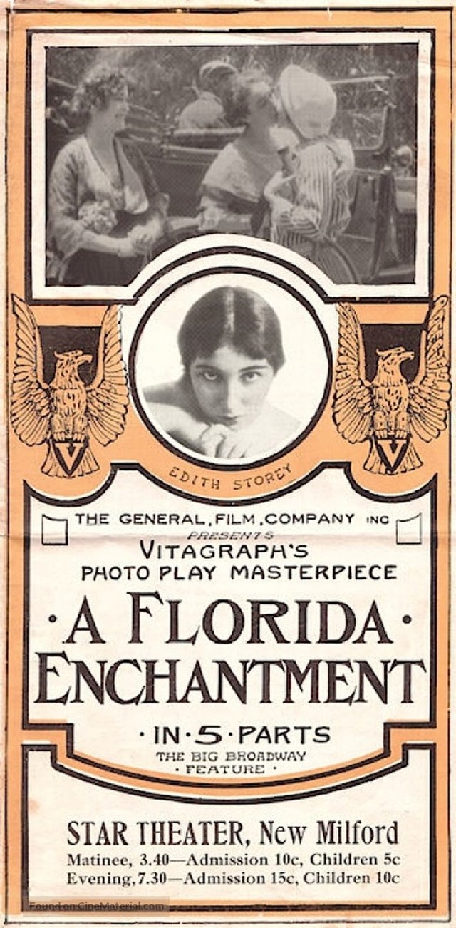 Poster for the 1914 Vitagraph film A Florida Enchantment