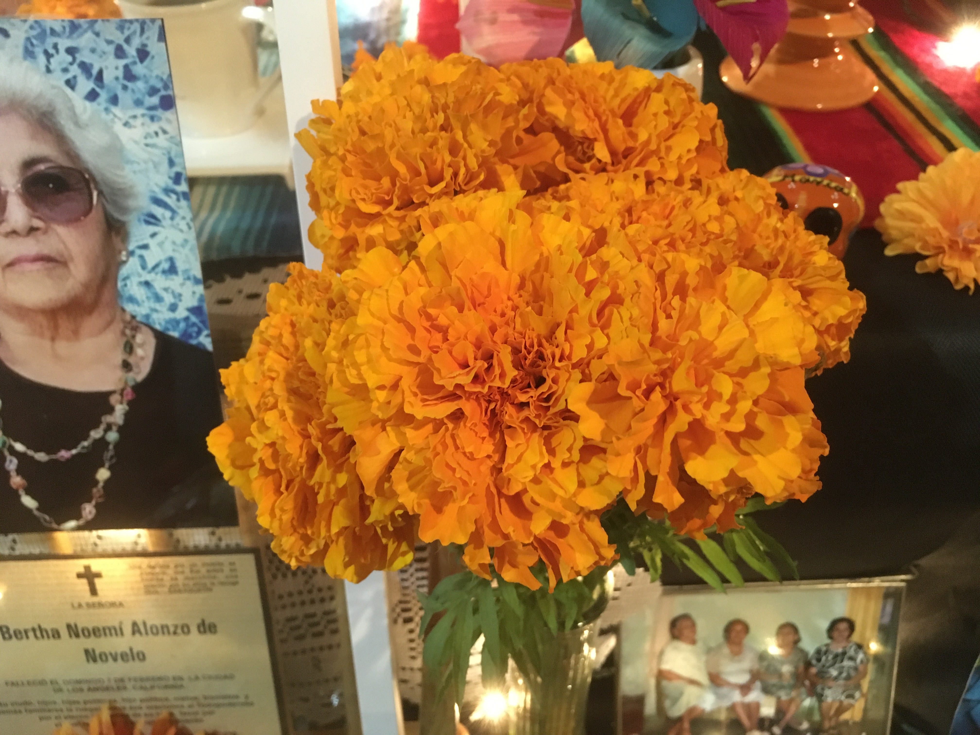 marigolds in an alter