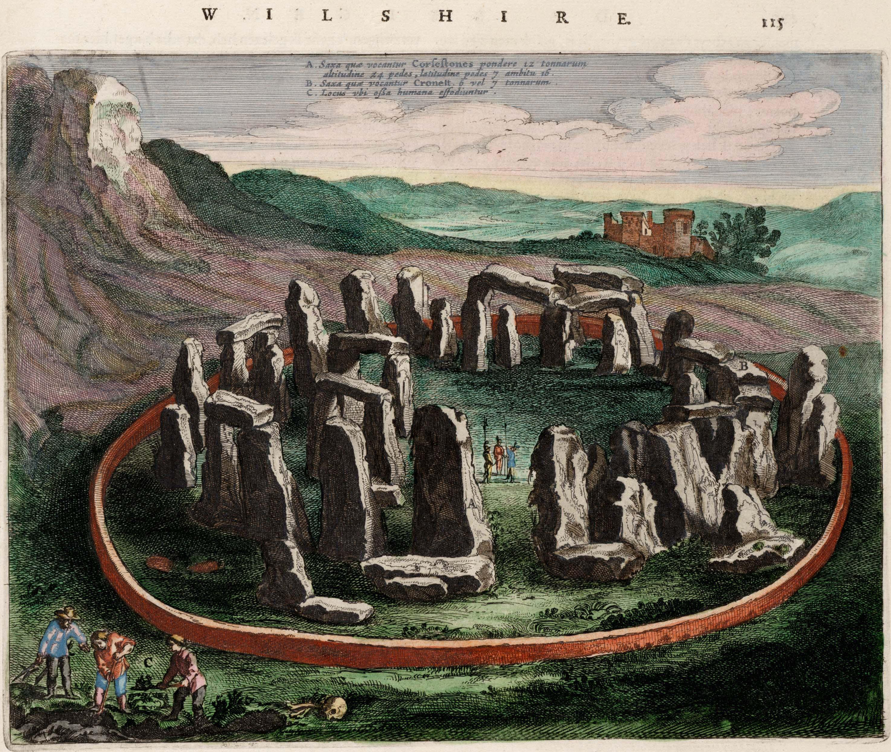 More details 17th-century depiction of Stonehenge from the Atlas van Loon