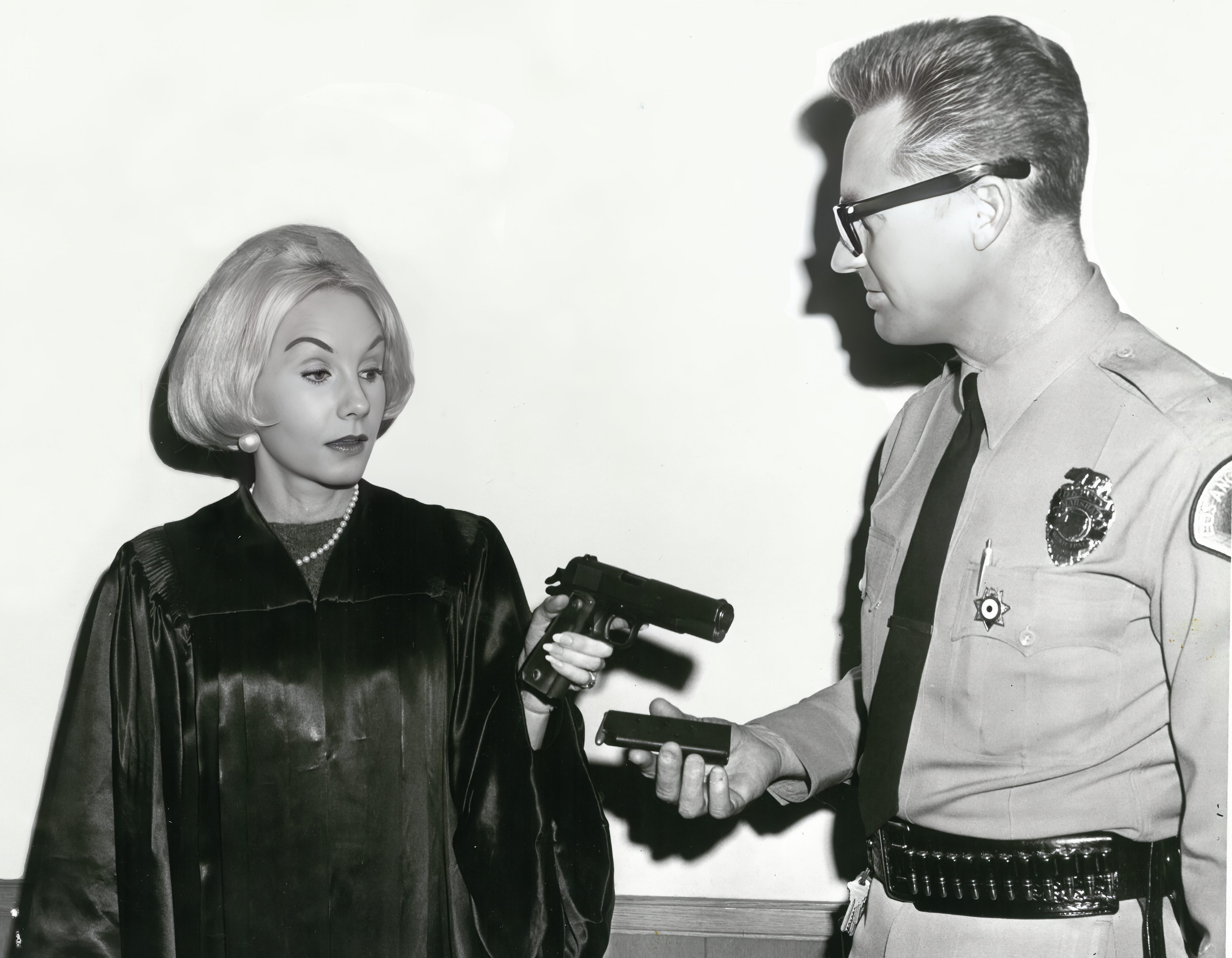 Judge Cannon and her bailiff, Deputy County Marshal Charles Hurd