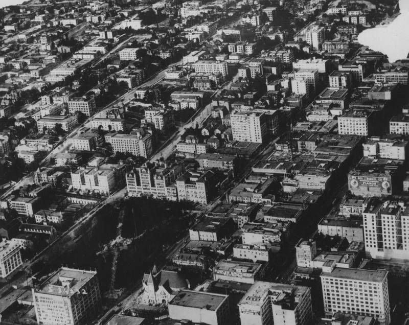 View of Central City, Pershing Square