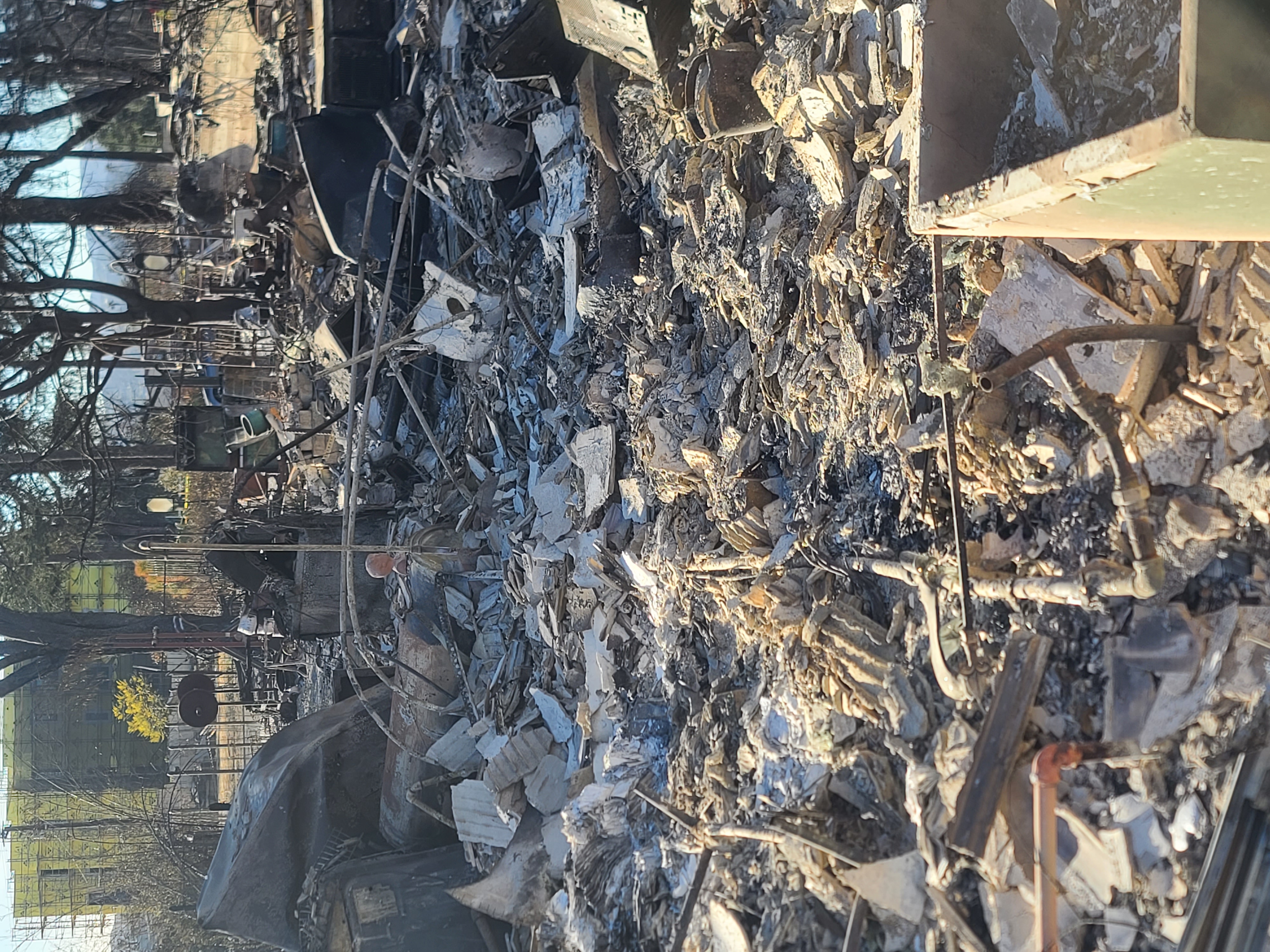 fire remains of an altadena home