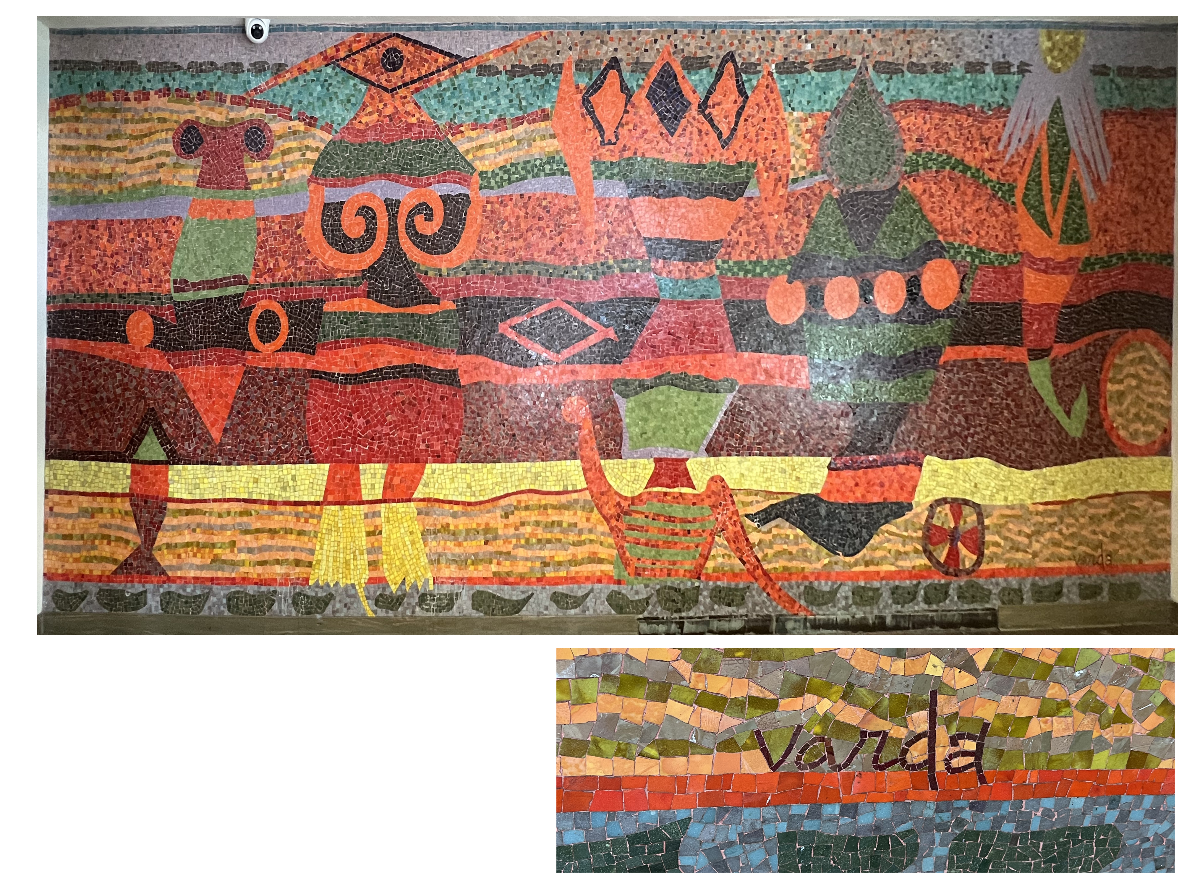 Varda mosaic in the stockton library