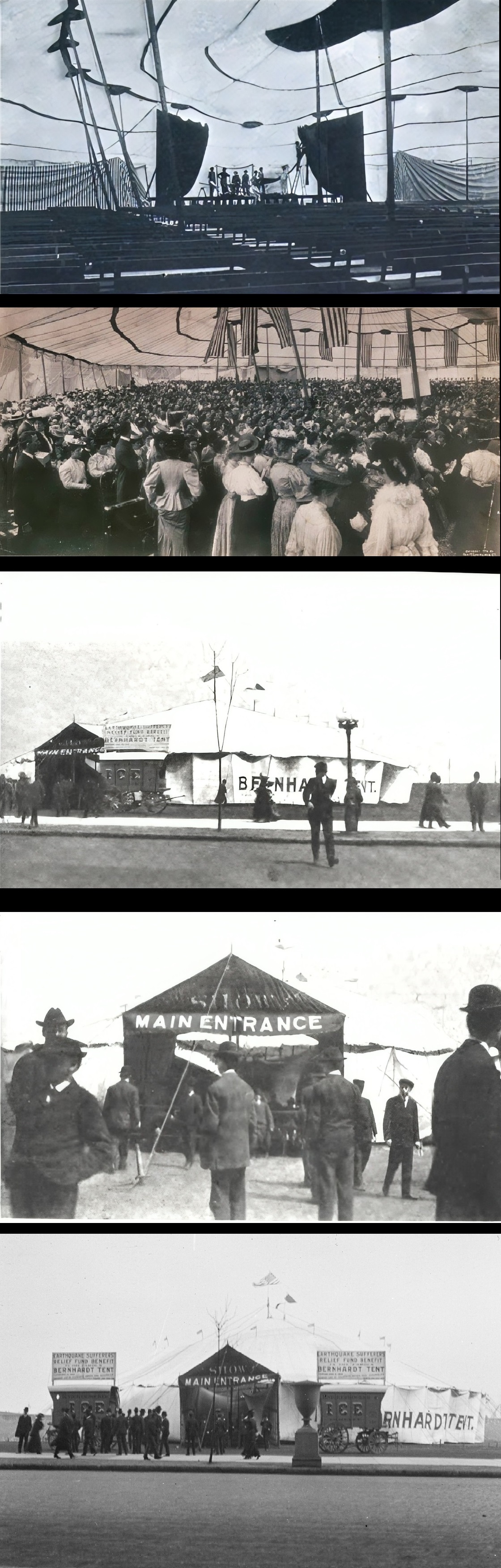 Images of Bernhardt’s tent in Chicago