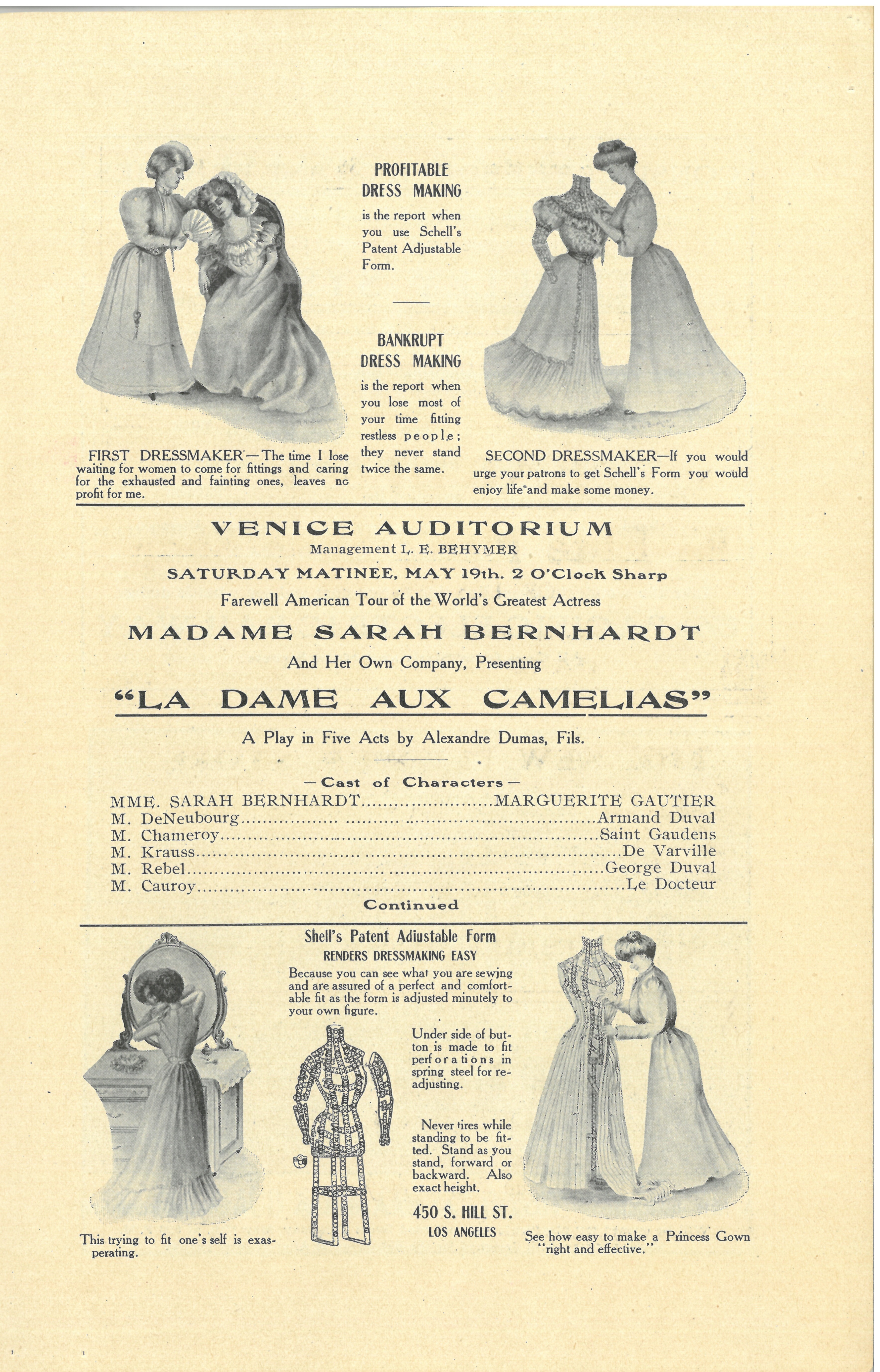 Pages from the original Venice Auditorium program