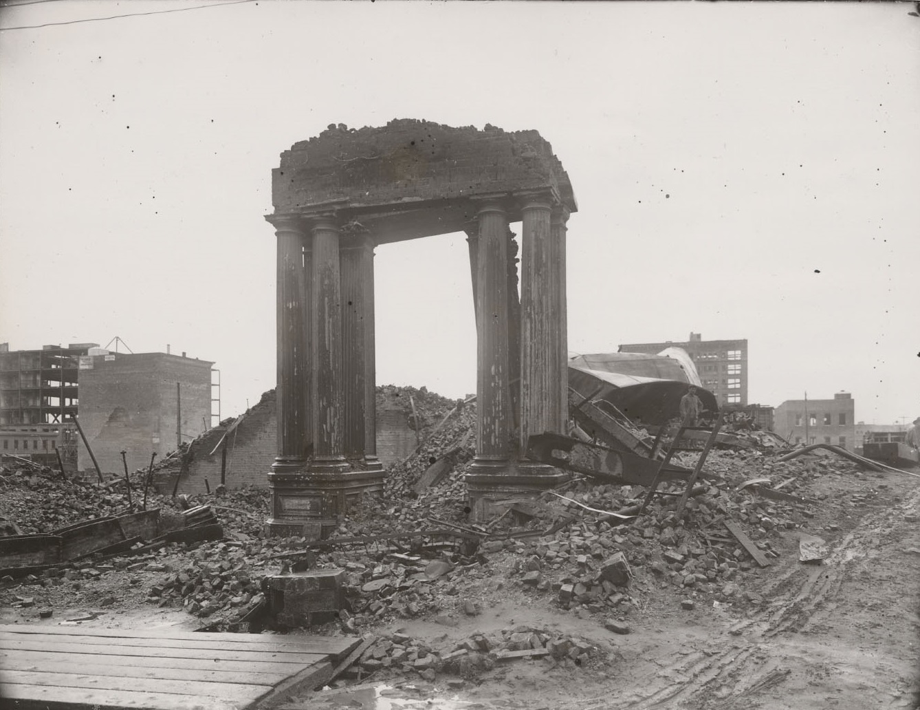 The ruins of the Palace Hotel