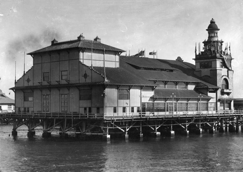 Looking southeast towards the rear of the auditorium