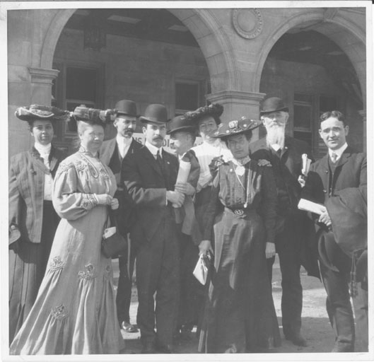 A Group of Librarians at St. Louis Fair including Mary L. Jones, 1904