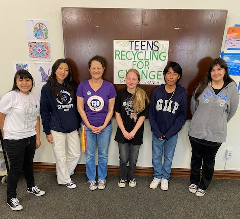 teens in at a library event