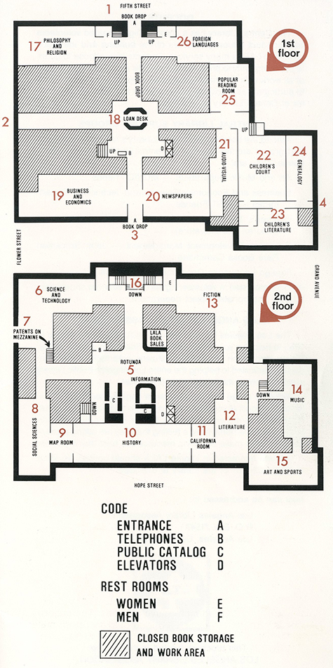 Floor Plan of Central Library, 1984