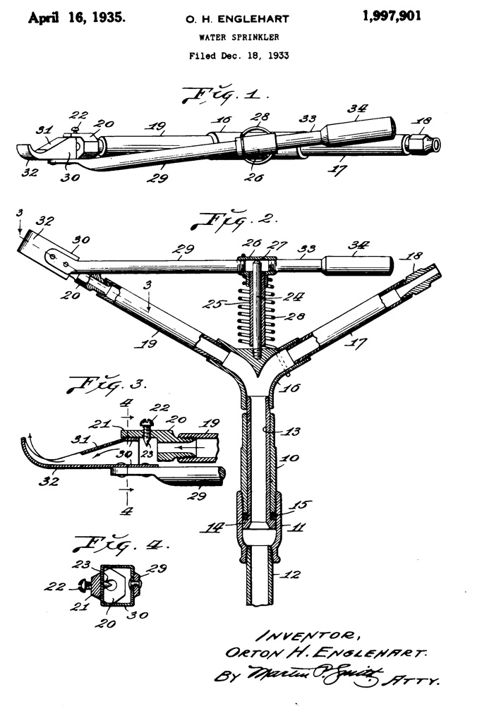 sketch of sprinkler invention